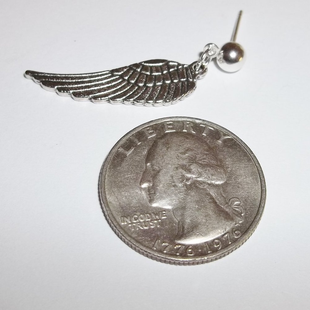 Single Male Men's Earring Angel Wing Unisex Jewelry Style Everyday Casual 8294 - Picture 5 of 8